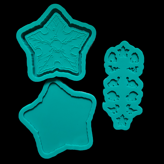 Tree Star Shaker Mold Set