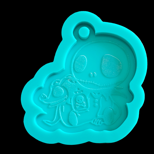 Baby Ghost and Skeleton Keychain Mold