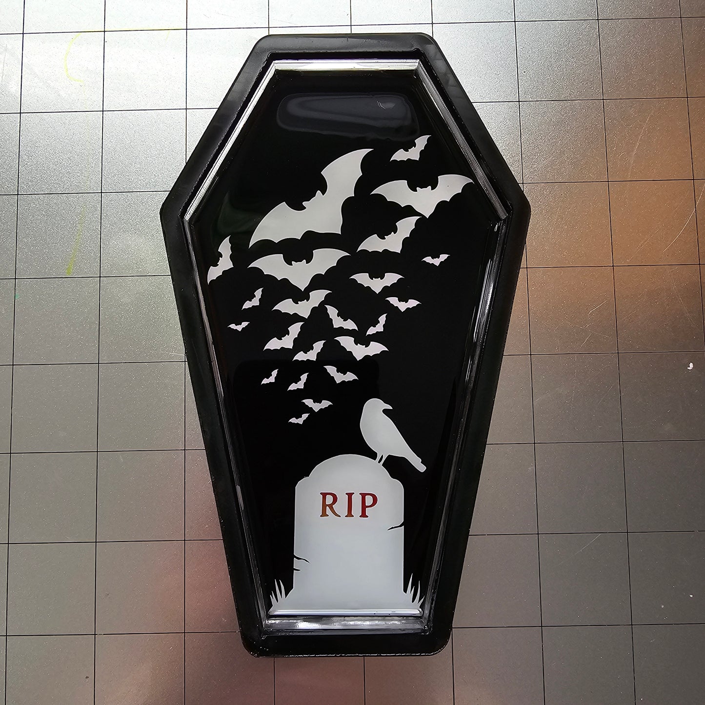 Graveyard Coffin Acrylic Pen Tray