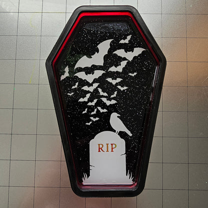 Graveyard Coffin Acrylic Pen Tray